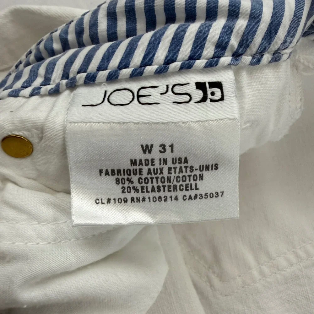 Joe's Jeans The Honey Jeans Women 31 White Curvy Flare Leg Low Rise Denim